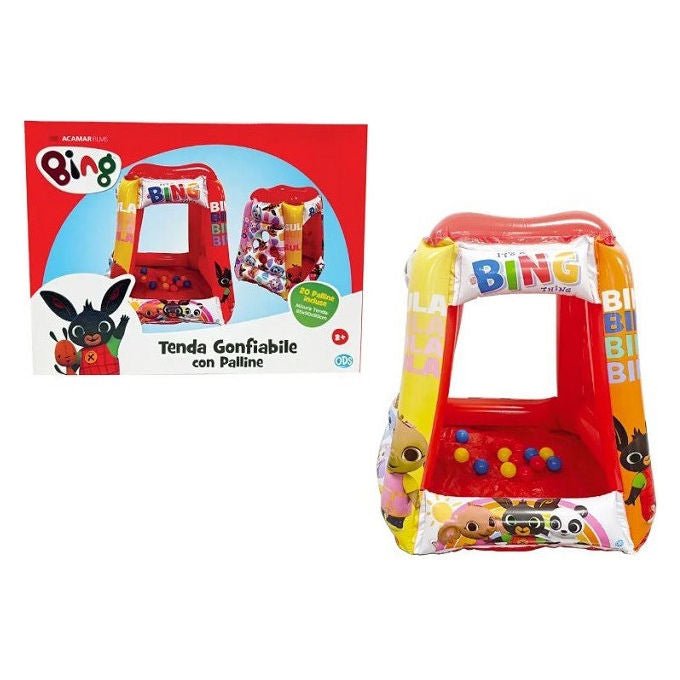 ODS Toys GONFIABILECON20PALLINE Bing Tenda Gonfiabile con 20 Palline Colorate 85x90x90 cm Gioco Interno ed Esterno dai 2 anni