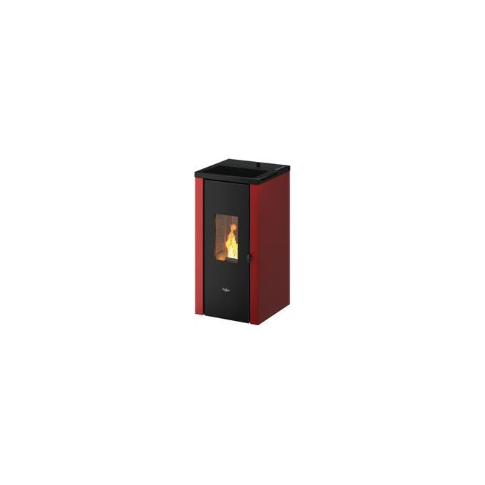 Pegaso 7024042 Vera 7 UP T2 Stufa a Pellet 7 kW Classe A+ 24 Kg Serbatoio Autoaccensione colore Rosso