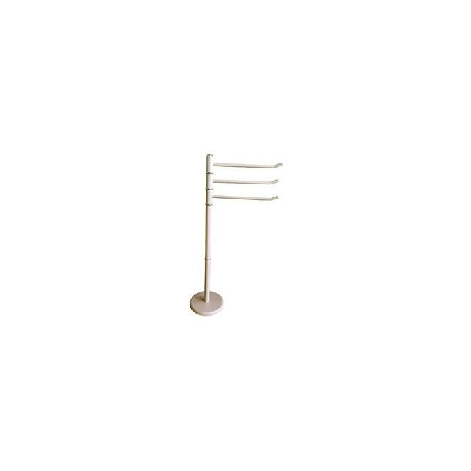 Mercury 84340 Piantana Porta Asciugamani 3 Bracci Metallo Verniciato Altezza 87 cm colore Ecru'