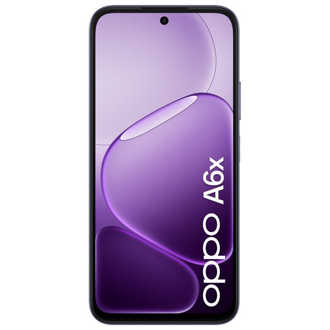 Oppo A6X Smartphone 6.75'' 120Hz Snapdragon 685 4GB RAM 128GB Doppia SIM Android 15 batteria 6100 mAh colore Viola