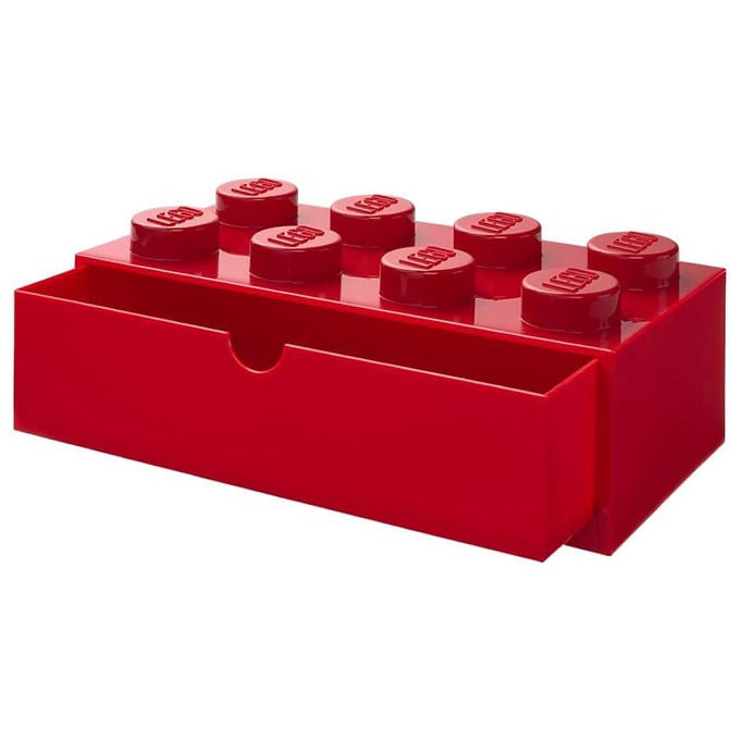 Lego 40211730 Cassetto Organizer Mattoncino 8 Pomelli Large Impilabile colore Rosso