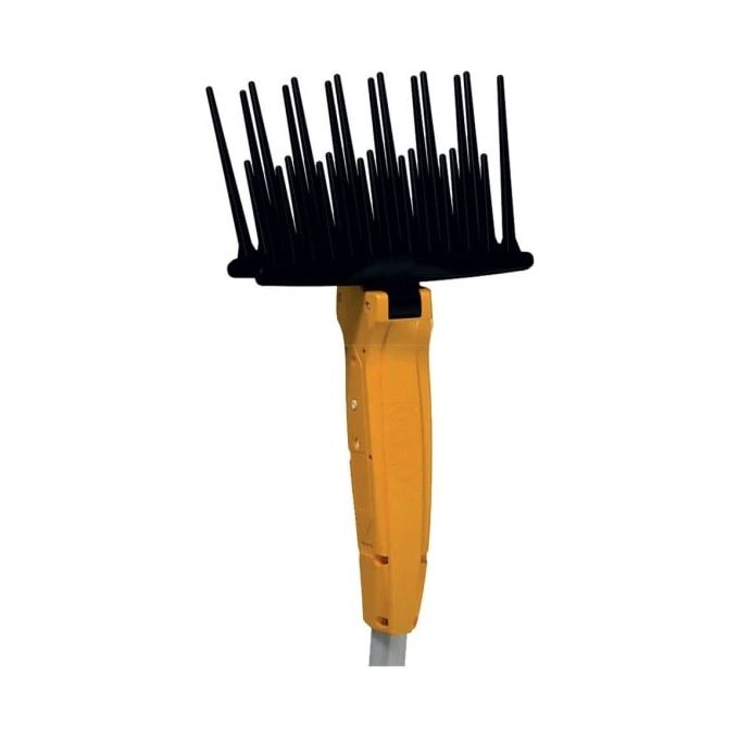 Volpi  DUALCOMB Abbacchiatore Elettrico con Pettini Contrapposti 13 Astine Asta Telescopica 2.3 3.5 mt Motore 12V 80 90 kg-h 1100 battiti minuto Peso 2.5 Kg colore Nero