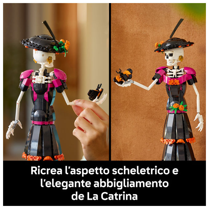 Lego 21372 LEGO Ideas Kit Modellismo per Adulti con Scheletro Fiori Finti e Farfalle Monarca 1212 pezzi colore Multicolore