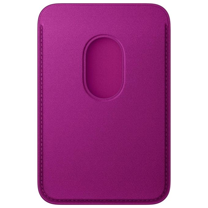 Apple MK9G4ZM-A Portafoglio MagSafe in tessuto FineWoven per iPhone Supporto per carta con compatibilita' MagSafe e tecnologia Dov'e' colore Magenta