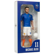 Megableu 678179 Statuetta FFF Olise #11 Figura Calcio Articolata 20 cm 10 Punti di Articolazione con Palloncino colore Blu