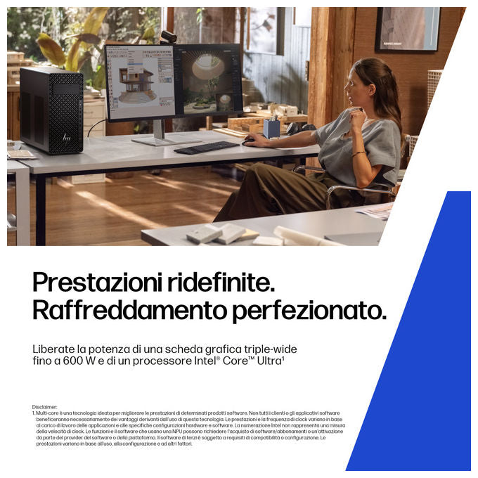 HP E10TSET HP Z2 Tower G1i Stazione di lavoro Intel Core Ultra 9 285K 64 GB DDR5-SDRAM 1 TB SSD Windows 11 Pro colore Nero