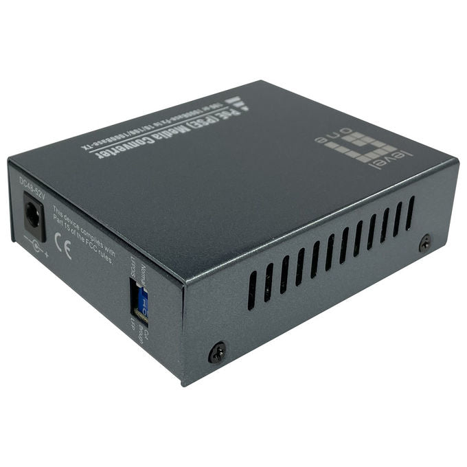 LevelOne GVT-2014 Convertitore Multimediale di Rete 1000 Mbit-s Single Mode 20 km SC PoE Grigio