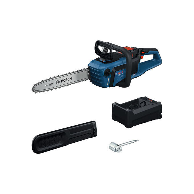 Bosch GKE18V40 Motosega a batteria 40 cm con motore brushless e velocita' catena 12,4 m-s compatibile con sistema 18V e AMPShare colore Nero