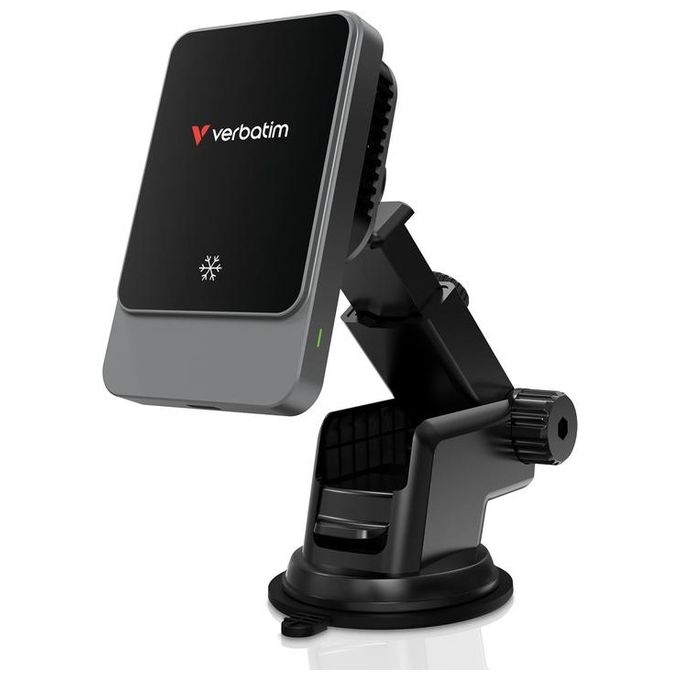 Verbatim 31862 Charge 'n' Drive Caricabatteria Wireless Magnetico Ricarica Rapida 1 m USB Tipo C Nero