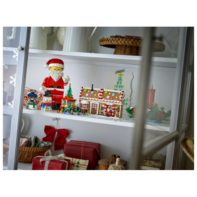 Lego 40809 Casa di Pan di Zenzero Festiva Set da Costruzione con Minifigure di Babbo Natale 498 pezzi colore Multicolore