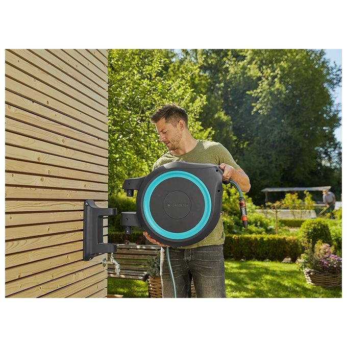 Gardena Avvolgitubo a Parete RollUp XL Turchese 35mt