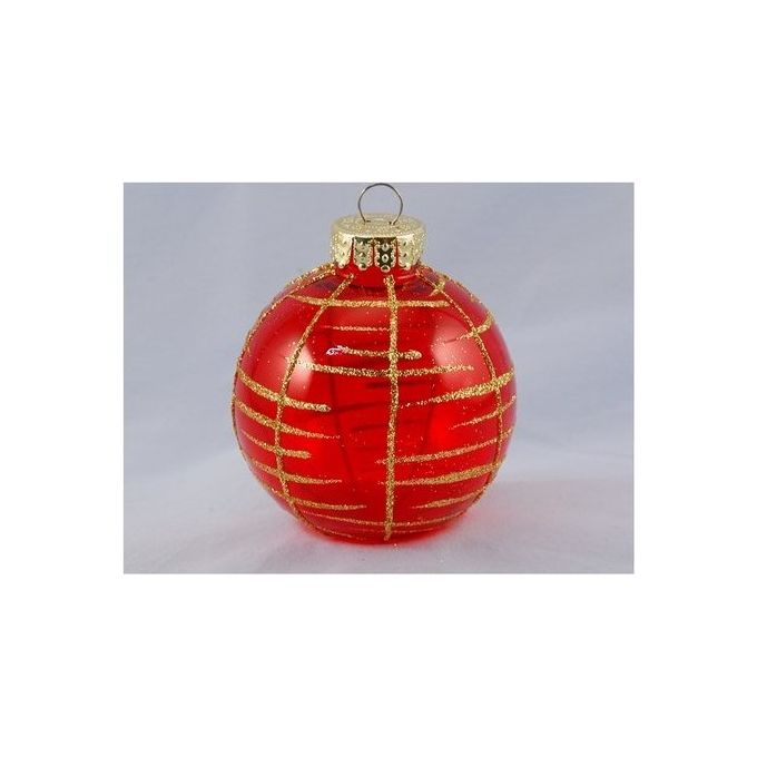 Santa Claus Palline per Albero Sfera Quadranti Rosso Oro