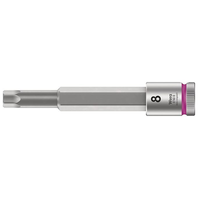 Wera Bicycle Set 8 KIT_ di 7 pezzi di inserti con azionamento da 3-8 per applicazioni in bicicletta con zigrinatura per migliore presa