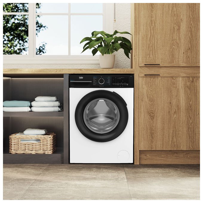 Beko 7004240048 b300 Lavatrice Caricamento frontale 9 Kg 1400 rpm Classe A-30% Inverter Touch EnergySpin Vapore (60x58x84.5 cm) colore Bianco