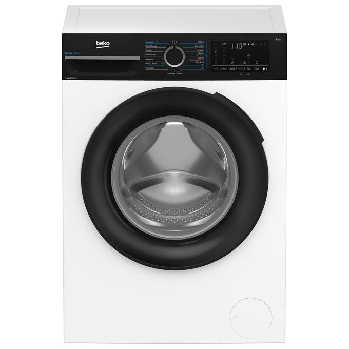 Beko 7004240048 b300 Lavatrice Caricamento frontale 9 Kg 1400 rpm Classe A-30% Inverter Touch EnergySpin Vapore (60x58x84.5 cm) colore Bianco