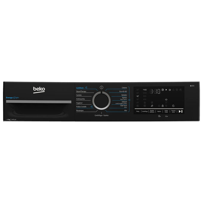 Beko 7004240048 b300 Lavatrice Caricamento frontale 9 Kg 1400 rpm Classe A-30% Inverter Touch EnergySpin Vapore (60x58x84.5 cm) colore Bianco