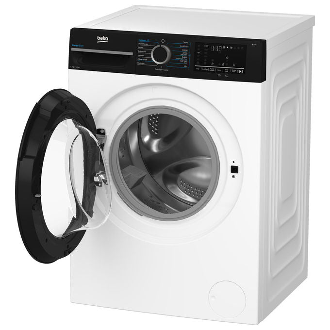 Beko 7004240048 b300 Lavatrice Caricamento frontale 9 Kg 1400 rpm Classe A-30% Inverter Touch EnergySpin Vapore (60x58x84.5 cm) colore Bianco
