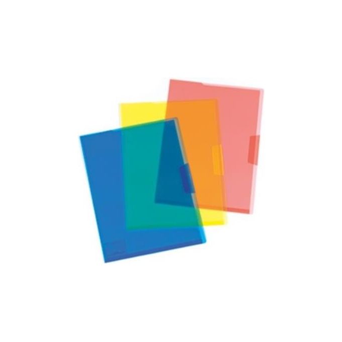 Plastidea Confezione 5 Set 5 Buste a L Linguetta blu