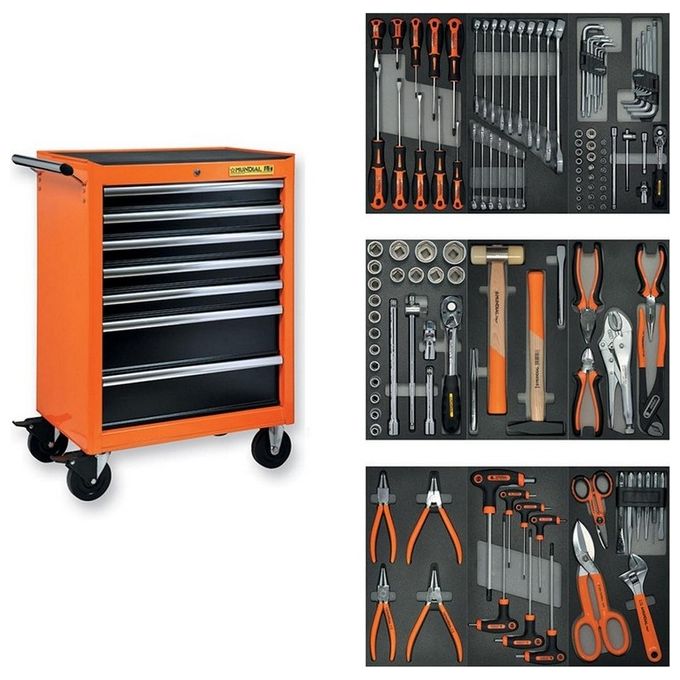 Mundial Carrello 128 Utensili 9 Moduli Piano Di Lavoro Abs