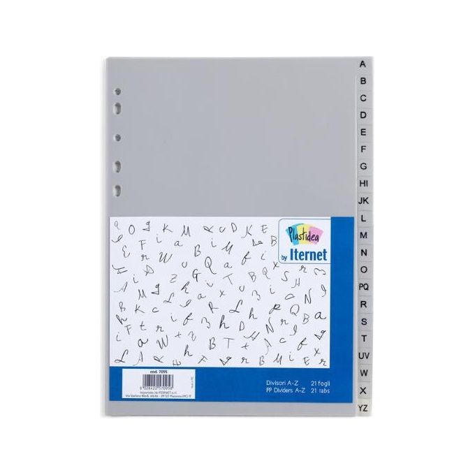 Plastidea Divisori PP Alfabetici A-Z 21 Tasti