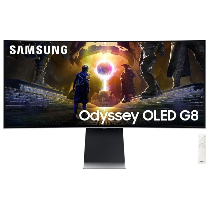 [ComeNuovo] Samsung Monitor Gaming Odyssey OLED G8 (S34DG850) Curvo (1800R) 34'' 3440x1440 (WQHD) 21:9 HDR10 OLED 175Hz 003ms (GtG) Freesync Premium Pro HDMI USB DP WiFi Casse HAS