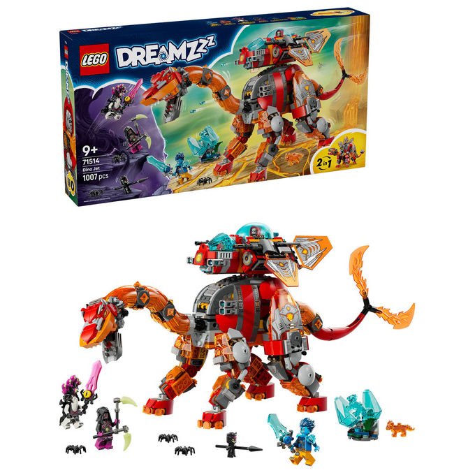 Lego, Dreamzzz Dino Jet 71514, Set di Costruzione, 1007 Pezzi, 9+ Anni