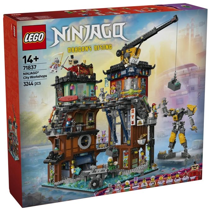 Lego NINJAGO 71837 Laboratori di City Set di costruzioni 3244 pezzi 10 minifigure Mech personalizzabile