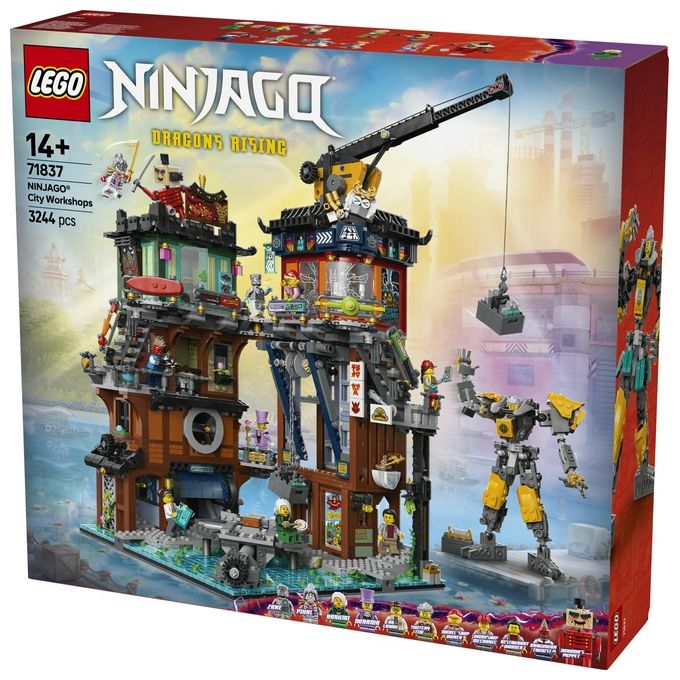 Lego NINJAGO 71837 Laboratori di City Set di costruzioni 3244 pezzi 10 minifigure Mech personalizzabile