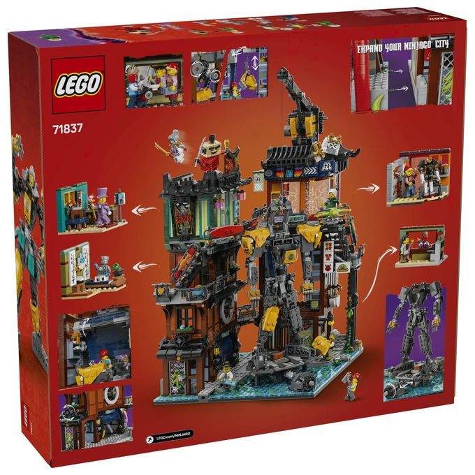 Lego NINJAGO 71837 Laboratori di City Set di costruzioni 3244 pezzi 10 minifigure Mech personalizzabile