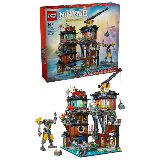 Lego NINJAGO 71837 Laboratori di City Set di costruzioni 3244 pezzi 10 minifigure Mech personalizzabile
