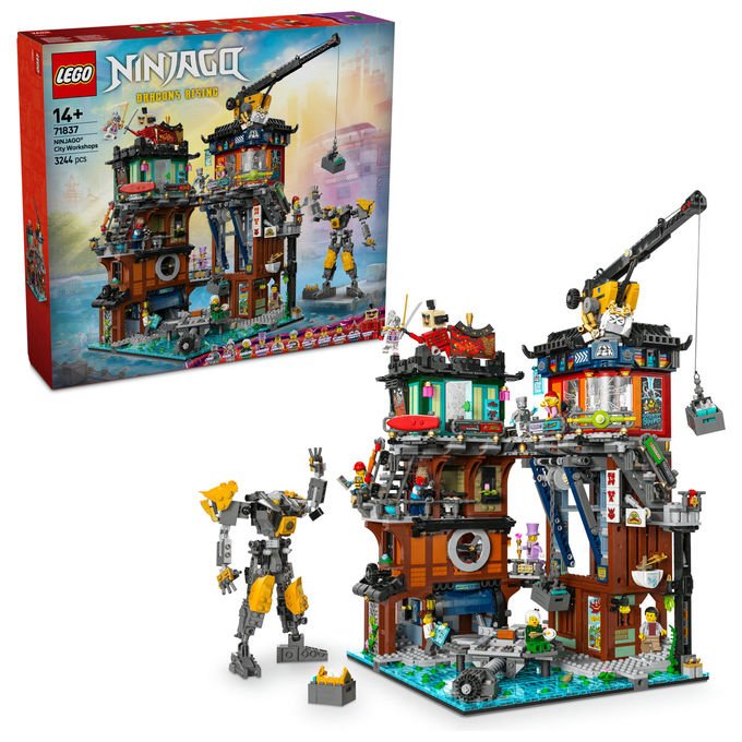 Lego NINJAGO 71837 Laboratori di City Set di costruzioni 3244 pezzi 10 minifigure Mech personalizzabile