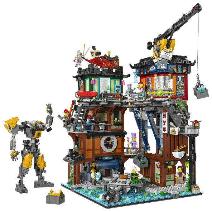 Lego NINJAGO 71837 Laboratori di City Set di costruzioni 3244 pezzi 10 minifigure Mech personalizzabile