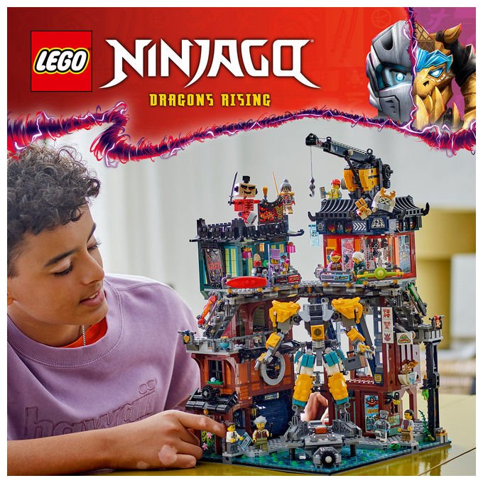 Lego NINJAGO 71837 Laboratori di City Set di costruzioni 3244 pezzi 10 minifigure Mech personalizzabile