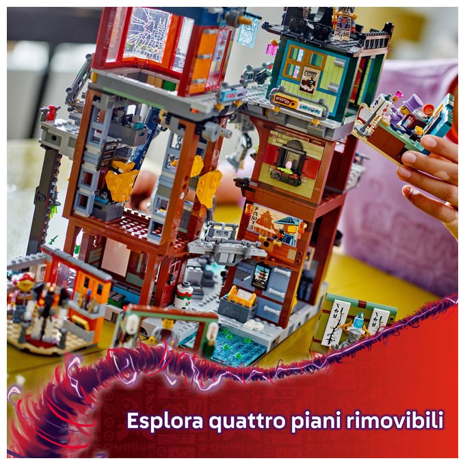 Lego NINJAGO 71837 Laboratori di City Set di costruzioni 3244 pezzi 10 minifigure Mech personalizzabile