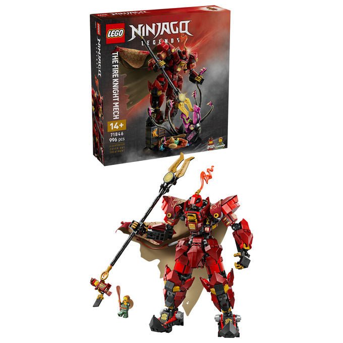 Lego 71846 Ninjago Set da Costruzione Mech Cavaliere del Fuoco con Minifigure e Mostro Marino 996 pezzi colore Multicolore