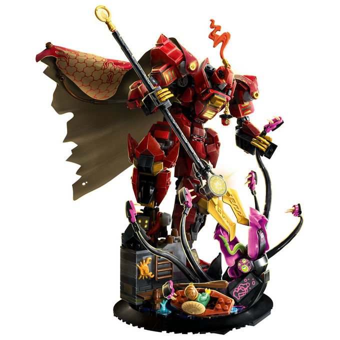 Lego 71846 Ninjago Set da Costruzione Mech Cavaliere del Fuoco con Minifigure e Mostro Marino 996 pezzi colore Multicolore