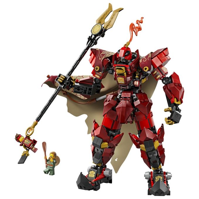 Lego 71846 Ninjago Set da Costruzione Mech Cavaliere del Fuoco con Minifigure e Mostro Marino 996 pezzi colore Multicolore