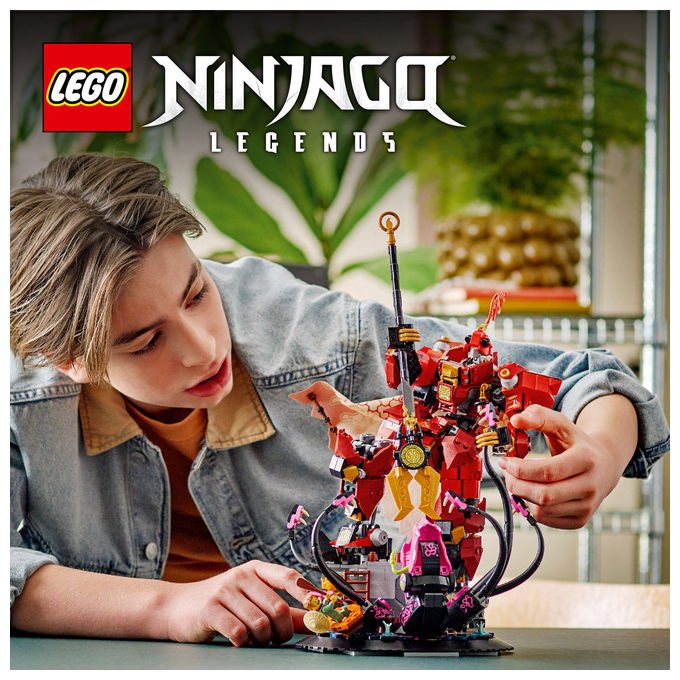 Lego 71846 Ninjago Set da Costruzione Mech Cavaliere del Fuoco con Minifigure e Mostro Marino 996 pezzi colore Multicolore