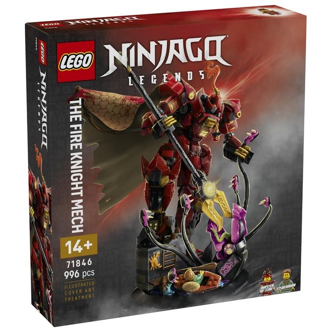 Lego 71846 Ninjago Set da Costruzione Mech Cavaliere del Fuoco con Minifigure e Mostro Marino 996 pezzi colore Multicolore