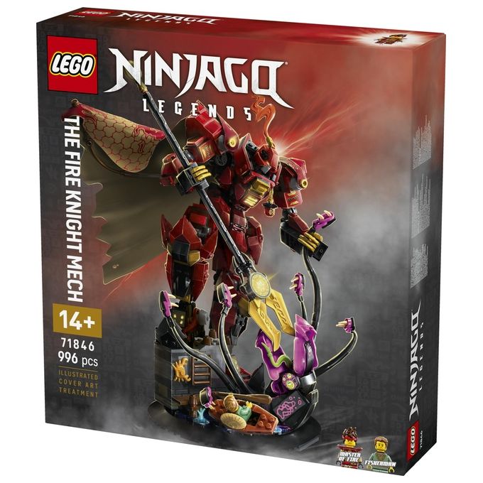 Lego 71846 Ninjago Set da Costruzione Mech Cavaliere del Fuoco con Minifigure e Mostro Marino 996 pezzi colore Multicolore