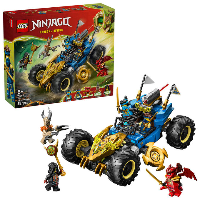 LEGO, Ninjago Auto Mutaforma di Jay, Set costruzioni unisex, 387 Pezzi
