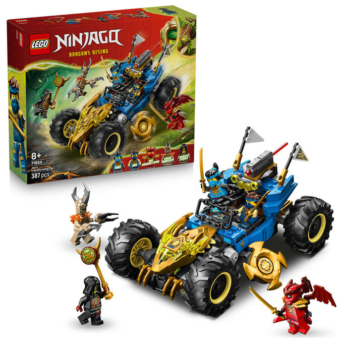 LEGO, Ninjago Auto Mutaforma di Jay, Set costruzioni unisex, 387 Pezzi