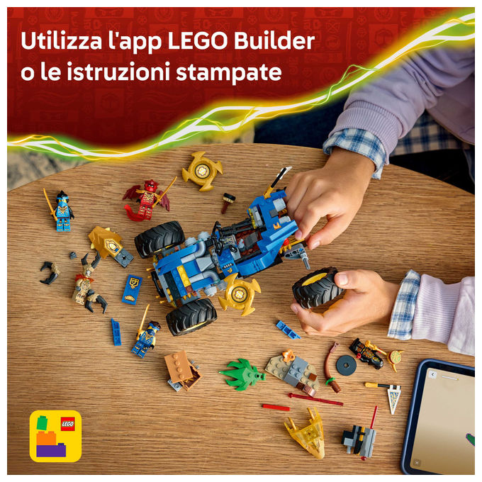 LEGO, Ninjago Auto Mutaforma di Jay, Set costruzioni unisex, 387 Pezzi