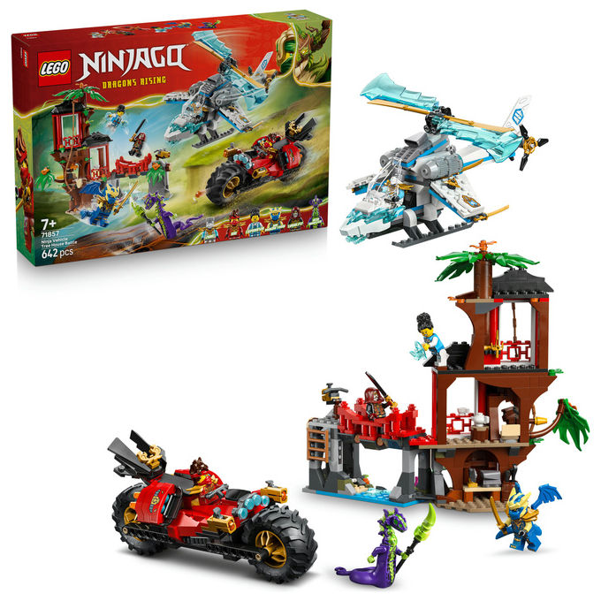 Lego, Battaglia alla Casa sull'Albero con Veicolo Ninja, Set Ninjago 71857