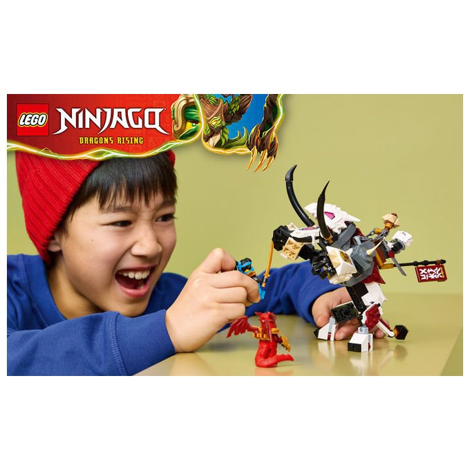 Lego 71863 NINJAGO Zilvar e Grimtak la Bestia Drago Set da costruzione 232 pezzi 3 Minifigure per bambini da 7 anni