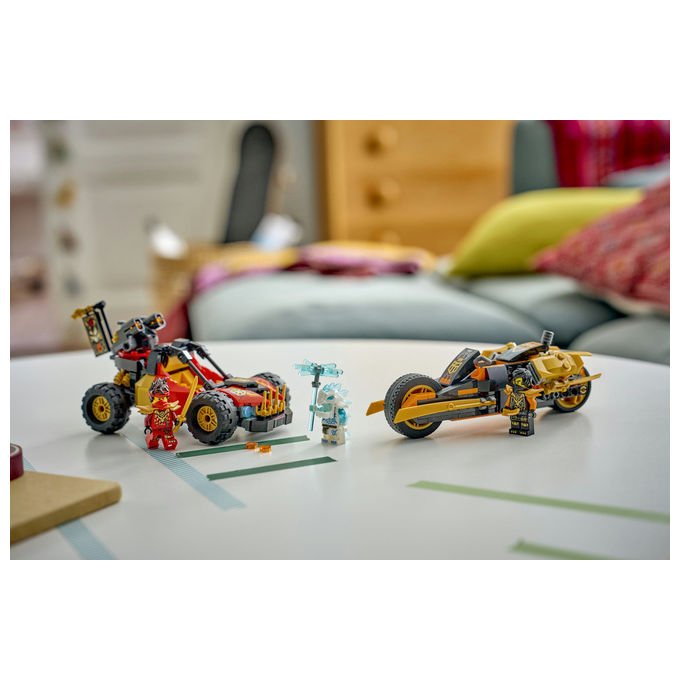 Lego 71864 Ninjago Veicoli Combinanti di Kai e Cole Set Costruzioni 394 Pezzi 3 Minifigure da 7 Anni