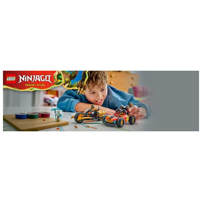 Lego 71864 Ninjago Veicoli Combinanti di Kai e Cole Set Costruzioni 394 Pezzi 3 Minifigure da 7 Anni