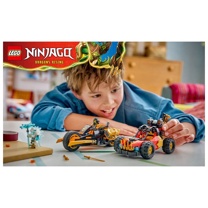 Lego 71864 Ninjago Veicoli Combinanti di Kai e Cole Set Costruzioni 394 Pezzi 3 Minifigure da 7 Anni