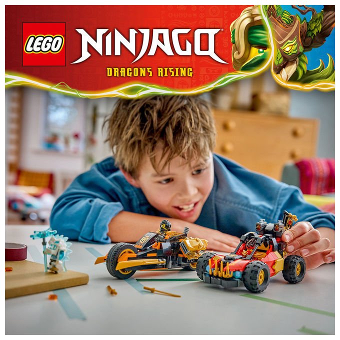 Lego 71864 Ninjago Veicoli Combinanti di Kai e Cole Set Costruzioni 394 Pezzi 3 Minifigure da 7 Anni