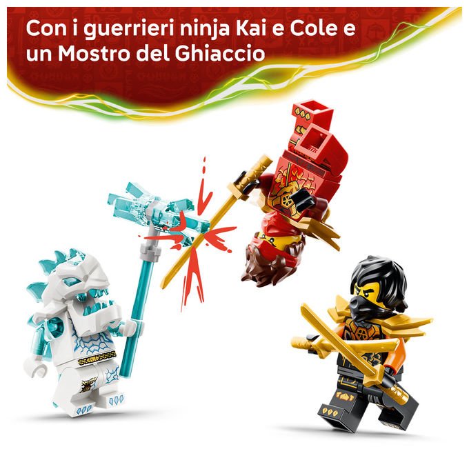 Lego 71864 Ninjago Veicoli Combinanti di Kai e Cole Set Costruzioni 394 Pezzi 3 Minifigure da 7 Anni